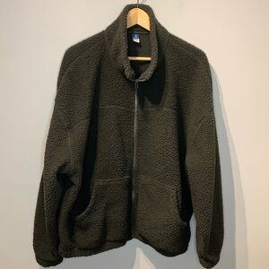 Old Navy Black Sherpa Full Zip Up